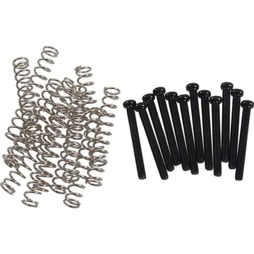 BLACK Pickup Height Adjustment Screws with Springs, Package of 12 each