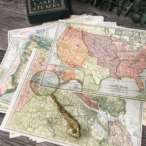 New Arriving Vintage Voyage Handaccount Scrapbooking Paper Sticker for Diary Album Junk Journal Planner Decorative Stickers