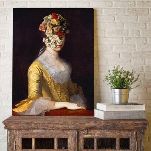 Europe Classical Posters and Prints Oil Painting On Canvas Figure Portrait Picture On The Wall Art for Living Room Interior Room