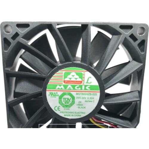 Brand new 8025 8cm cooling fan MGT8024ZB-O25 24V 0.3A large air flow