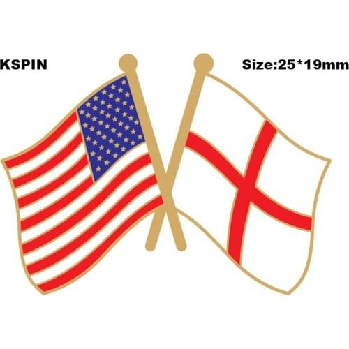 U.S.A & England Friendship Flag Lapel Pin Friendship Flag Badge Flag pin