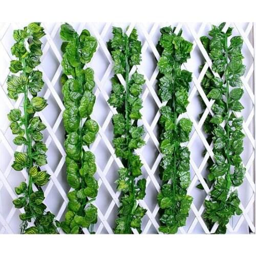 10 Style Artificial Decoration Vivid Vine Rattan Leaf Vagina Boston Ivy Plants Grape Leaves For Wedding Decorations Home Garden