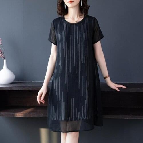 2021 Summer Vintage Chiffon Floral Midi Dress 5XL Plus Size Boho Beach Elegant Women Party Short Sleeve Dress Vestidos Y845