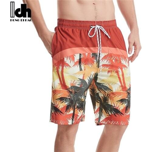 Summer Men Beach Shorts Breathable Swimwear Men Swimming Trunks Quick Dry Board Shorts Bermuda Surf Swimsuits Bathing Suit