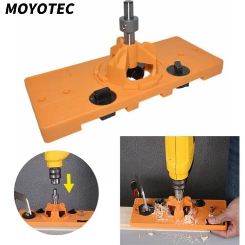 MOYOTEC 35MM Cup Style Hinge Jig Boring Hole Carpenter Guide Forstner Bit Woodworking DIY Tool Drill Carbon Steel Wood Cutter