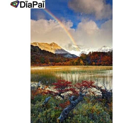 DIAPAI 5D DIY Diamond Painting 100% Full Square/Round Drill "Rainbow landscape" Diamond Embroidery Cross Stitch 3D Decor A22061