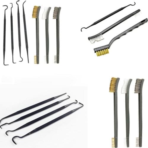 7pcs/set Gun Cleaning Kit Gun Accessories Steel Brush Double Ended Wire Brush Cleaning Set Hunting Pistol Gun Cleaner Tool Kit