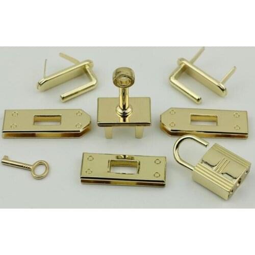 6 set / lot 4 color DIY bag accessories lady handbag lock button bags lock bag hardware