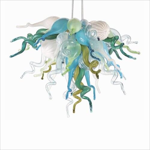 Newest Contemporary Multi Color Home Lighting Hand Blown Glass Chandelier Murano Glass Ceiling Lights Designer