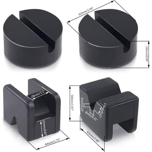 2021 New 4Pcs Floor Jack Pad Adapter for Jack Stand Rubber Slotted Frame Welds Protector