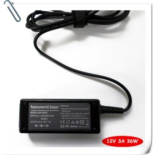 New 36W AC Adapter Charger for Asus Eee PC 900 901 1000 1000H 1000HA 1000HD 1000HE Notebook Power Supply Cord 12V 3A