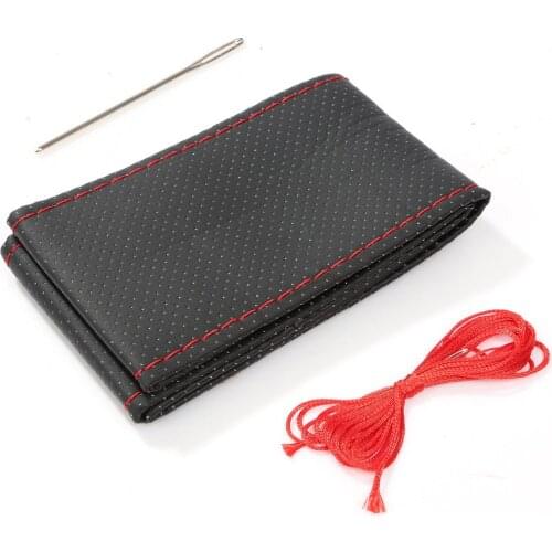 New 4 Color DIY Texture Soft Auto Car Steering Wheel Cover with Needles and Thread Artificial Leather Car Covers Hot Car-styling