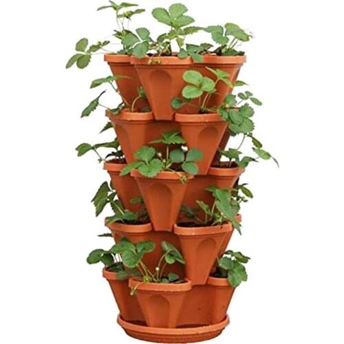 Plastic Stackable Vertical Flower Plant Pot Holder Garden Planter Decor Planter Box for Succulents Garden Supplies Home Decor