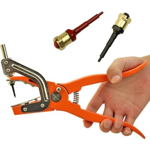 Practical Ear tag Pliers Metal Cow Pig Goat Ear Tag Applicator Animal Tool Plier Forcep Applicator Farm animals