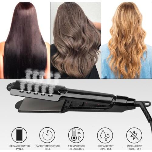 Professional Steam Hair Straightener Five-gear Hair Flat Iron Ceramic Heating Hair Straightening Iron Styling Tools for woman