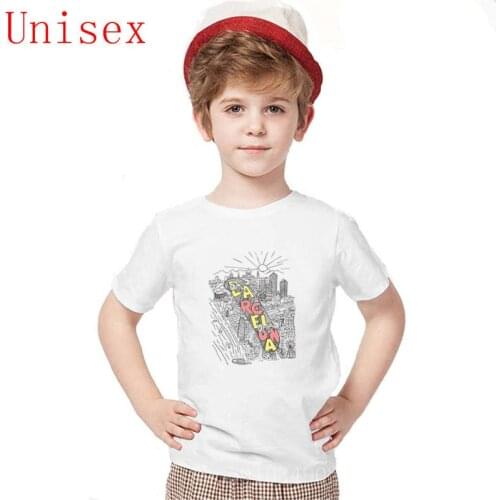 Barcelona Skateboard 2020 New Design shirts for teenage girls kids clothes girls 8 to 12 children clothes Print boy clothes