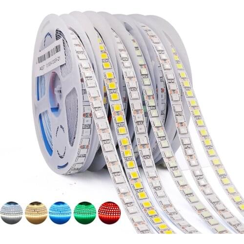 DC12V Led Strip IP21 IP65 Waterproof Flexible LED Ribbon Tape 5054 2835 Light Strip Natural 4000K Warm White 3000K 5m