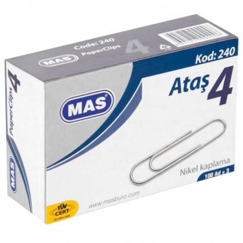 Mas 4 silver Metal notes sınıflandırılmış photos tickets letter paper clip bookmark school office 5 box, 500 PCs