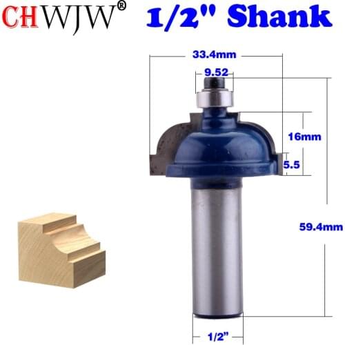 1PC 1/2" Shank Classical Cove Edging Router Bit - 5/16" Radius - CHWJW 60056