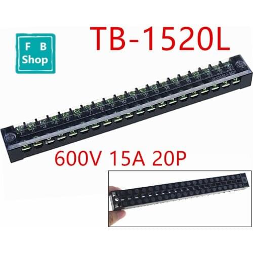 1PCS TB-1520 TB-1520L 600V 15A 20P Fixed Terminal Terminal Connector/Cable Connector/Wire Connector/Splice