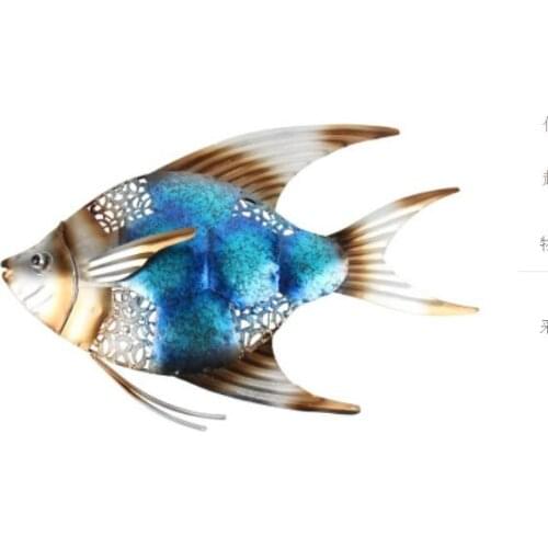 12 - inch fish and iron craft hanging ornaments colorful decoration creative household craft wall hanging wall ornaments supply