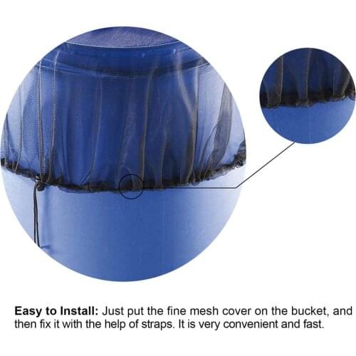 2PCS/Set Mesh Cover For Rain Barrel Keep Bugs Out Bucket Cover Foldable Protective Cover Rain Harvesting Tool Protector