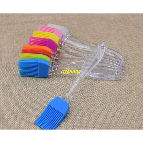 200pcs/lot FAST SHIPPING 17cm Longth Silicone BBQ Oil Brush Cleaning Brushes Mini Oil bbq brush tools Random color