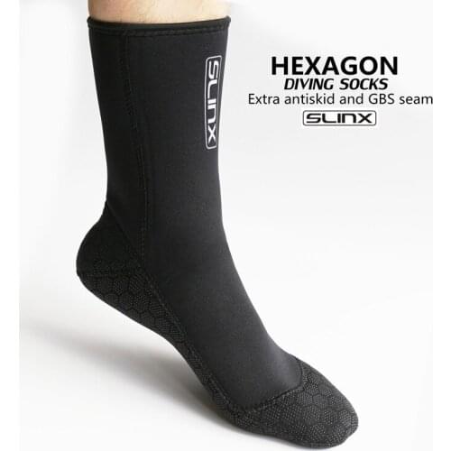 Slinx 3mm scuba socks Premium Water Fin Sock Perfect for water diving Snorkeling Swimming dive socks 3mm