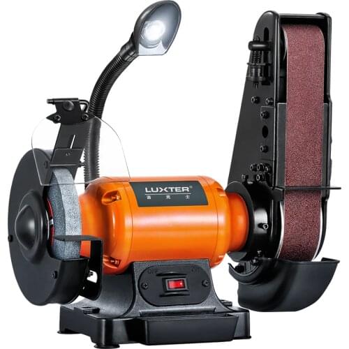 6 Inch Desktop Grinding Wheel Belt Machine Grinding Knife Polishing Machine Woodworking Grinding Wheel Belt Machine 220V/250W