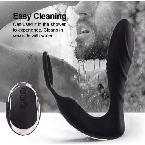 APHORDISIA Wireless Remote Control Male Prostate Massager Silicone Anal Vibrator 10 Speed Butt Plug Sex Toys for Men Masturbator