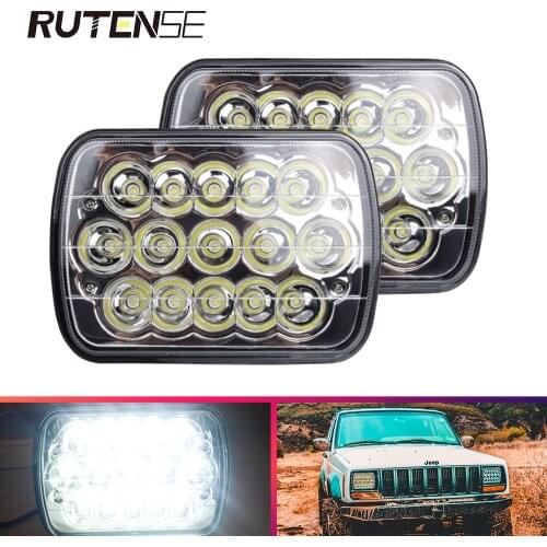 Car led light bar square spotlight 7inch 45W LED Work lights for offroad roof front bumper light SUV ATV Trucks 4x4 4WD 12V 24V