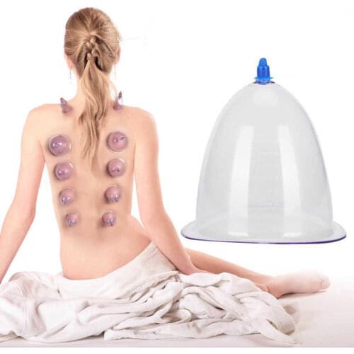 Big Size Vacuum Cupping Cups Suction Cups Jar Vacuum Massager Jars Plastic Vacuum Suction Therapy Cupping Cans Health Care 1pcs