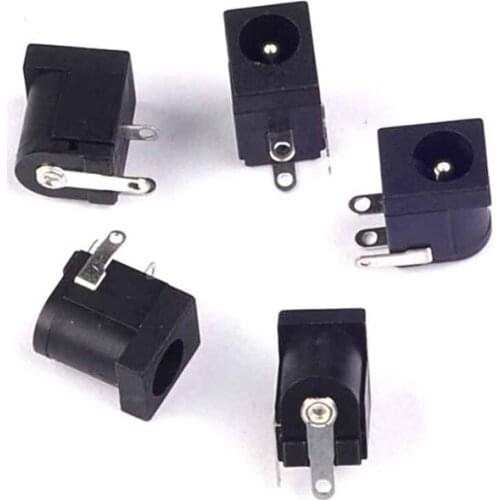 Free shipping 20PCS High-Quality All-Copper DC-005 Tripod Large DC Power Outlet DC005 5.5-2.1 Universal Power Socket