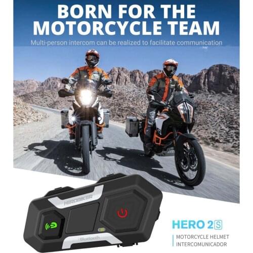 Motorcycle Intercom 1200M Bluetooth Headset for Helmet Noise Cancellation