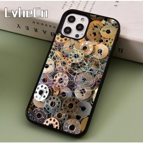LvheCn Sewing Machine Pattern Phone Case Cover For iPhone 5 SE 2020 6s 7 8 Plus 11 12 Pro X XR XS Max Samsung S8 S9 S10 coque