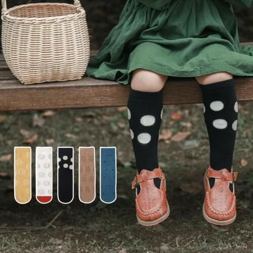 2021 New Spring Autumn Kids Socks Toddlers Girls Knee High Long Soft Cotton Baby Girl Children socks