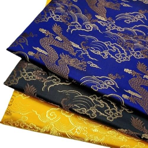 Wide 29" Chinese Dragon Jacquard Brocade Satin Antique Fabric Cos Costume Silk Satin Trim Diy Cloth Tang Dynasty Dress Material