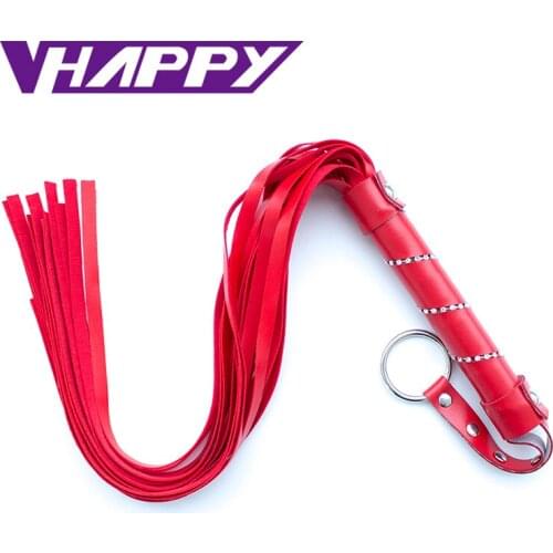 Fashion Sex Products PU Leather Sex Whip Slave Flogger Sex Toy For Women And Men Couple Adult Games Flirt Toys VP-WP001011A
