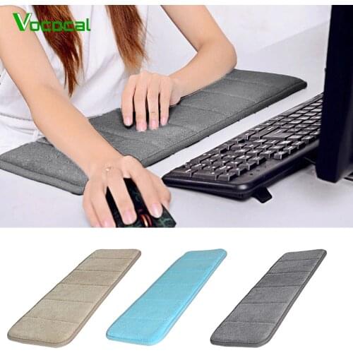 Vococal Anti-slip Ultra Memory Cotton Keyboard Pad Soft Sweat-absorbent Computer Wrist Elbow Mat Gift for Office Table Desktop