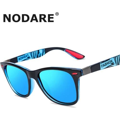 NODARE Fashion Vintage Polarized Sunglasses Men Women Driving Shades Square Frame Sun Glasses Male Goggle UV400 Gafas De Sol