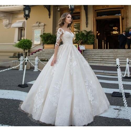 New Arrivals Appliques Lace Princess Wedding Dresses Vestiti Da Sposa Long Sleeve Bridal Gowns Plus Size China Shop Online