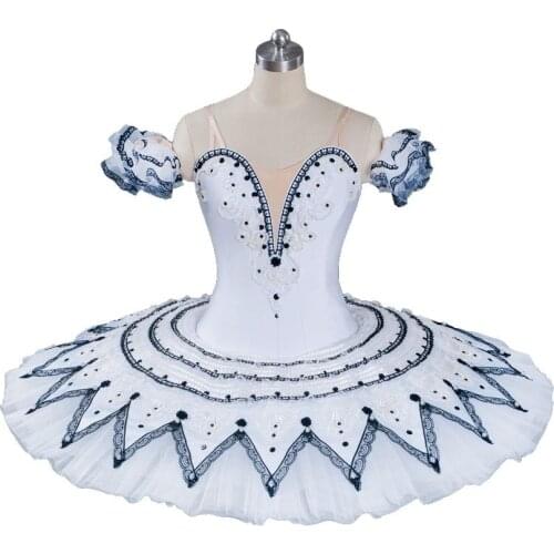 Adult Professional Ballet Tutu White Black Harlequin Tutu Dulcinea Variation Ballet Costume Pancake Classical Ballet Tutus Women