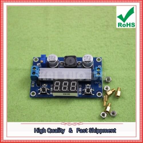 With a digital voltmeter DC-DC 100W high-power step-up boost power module adjustable 3.5v ~ 35V Booster