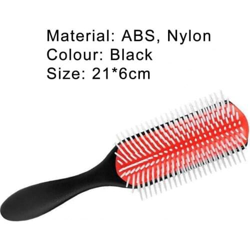 Hair Styling Brush Matte Clean Easily ABS Classic Hair Styling Brush 9-Rows for Home