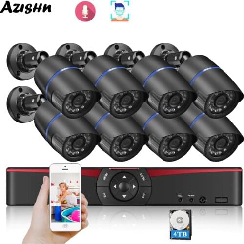 H.265 8CH 4.0MP Face Detection POE NVR Kit Security Camera System Audio IP Camera outdoor IP66 CCTV Video Surveillance Set