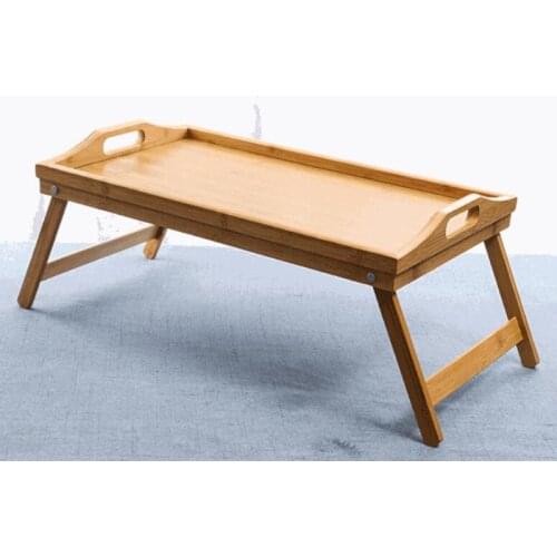 Bamboo Lazy Folding Table for Bed Study Reading Working Breakfast Multifunctional Portable Table Laptop Desk