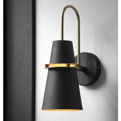 Nordic Modern Wall Lamp Minimalism Mirror Headlights Creative Corridor Balcony Living Room Bedroom Bedside Horn E27 Wall Lamp