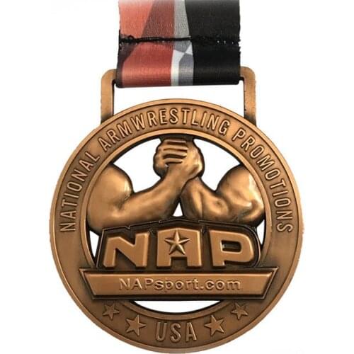 Custom 3D Logo Alloy Metal Sports Medal with Different Plating