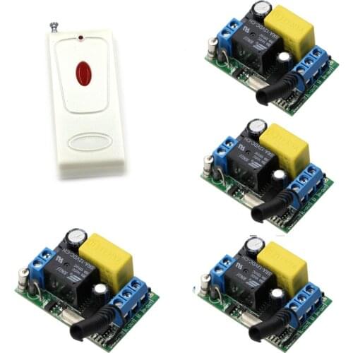 Smart Home AC 220V Wireless Remote Control Switch Radio Light Switch System Remote ON/OFF 1CH Relay Module Receiver Transmitter