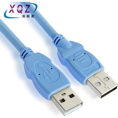 USB male to male cable USB2.0 M/M A/A pure copper blue double shield pvc jacket 1.5M3M5M8M19M